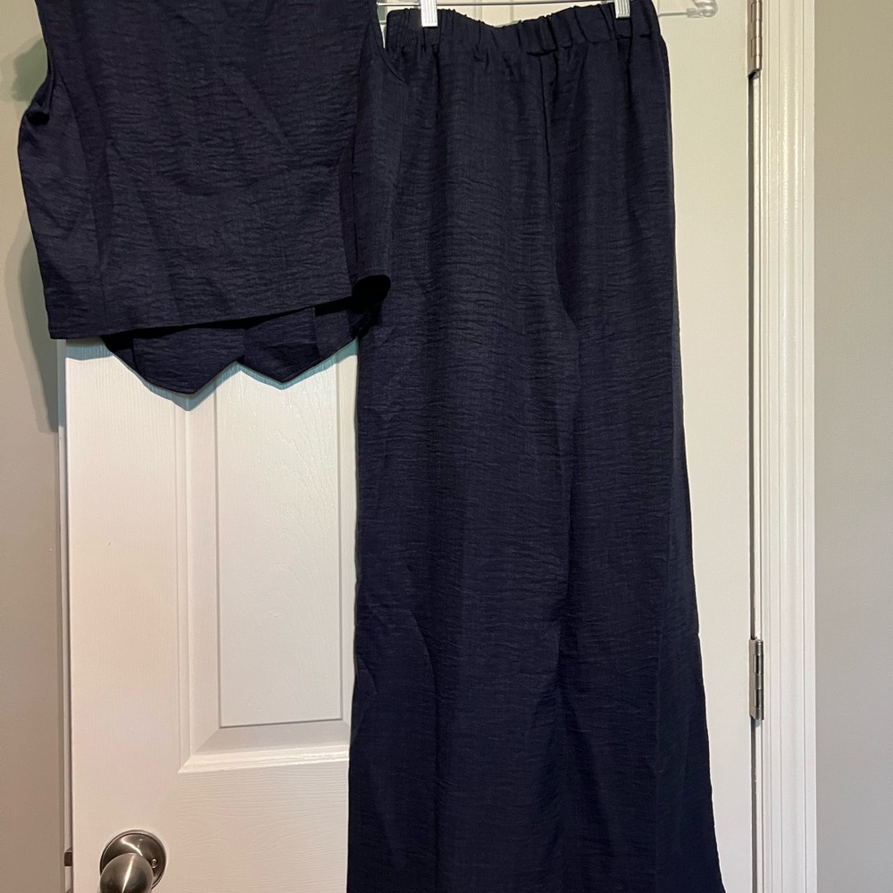SHEIN Blue Wide Leg Jumpsuit, New, never worn, no tags. - Picture 2 of 9